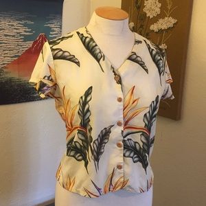 Vintage Hawaiian shirt cropped S